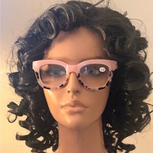 Stylish Pink Leopard Print Large Frame +2.50 Readers